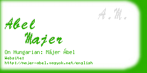 abel majer business card