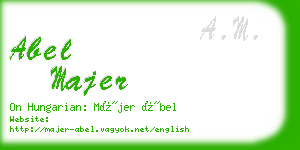 abel majer business card